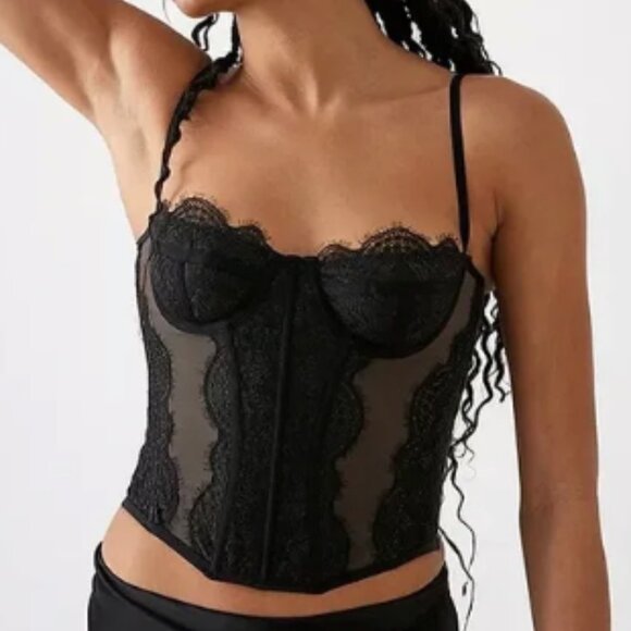 Urban Outfitters Out From Under Corset Top – Black / Size M - Picture 2 of 4